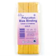 Polycotton Bias Binding Tape, Gold